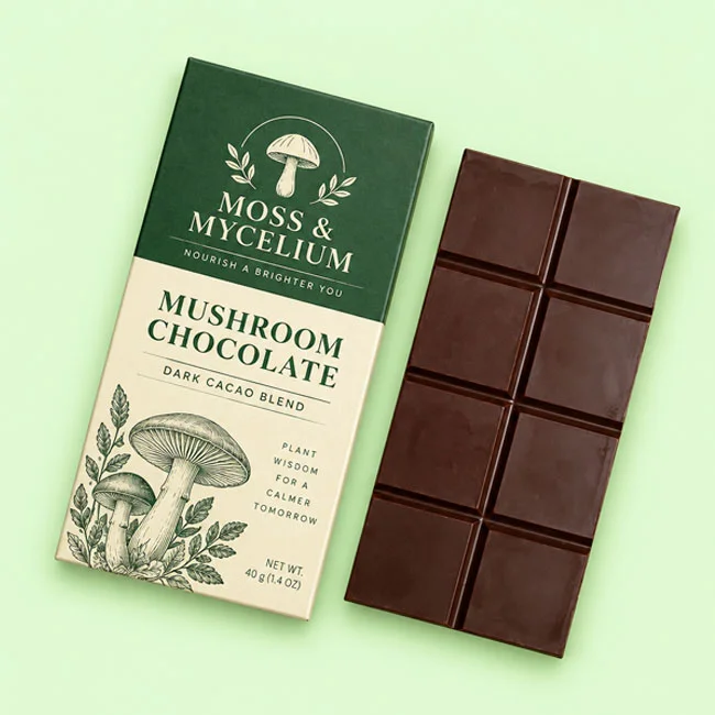 Mushroom Chocolate Bar Packaging